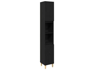 Ensemble de mobilier de salle de bain 3 pc noir 80 x 33 x 60 cm cf64421