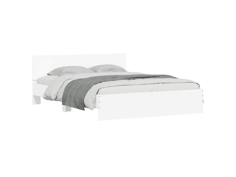  Lit double- lit adulte -  cadre de lit sans matelas blanc 140x200 cm  - Conforama B