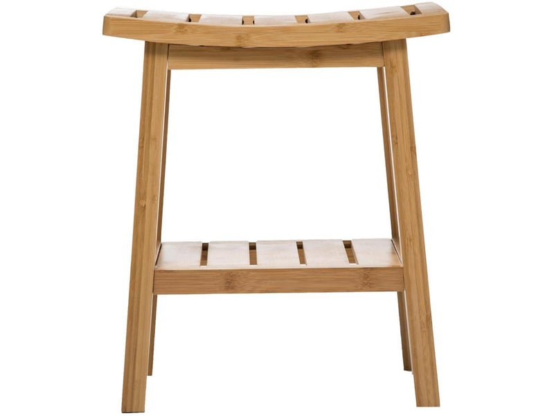 Relaxdays Tabouret Bambou Rustico - Repose-Pieds Naturel 27 Cm, Petit Siège D’Appoint Ou Table Basse, Charge Max 80 Kg, Style Campagne Chic