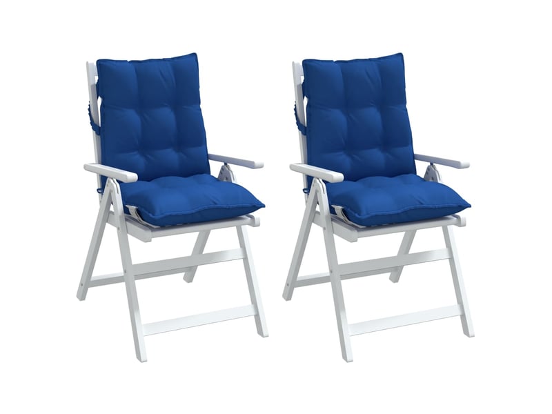  Lot de 2 coussins d'extérieur, coussins de chaise bleu royal 100 x 50 x 7 cm cf56390  - Conforama D