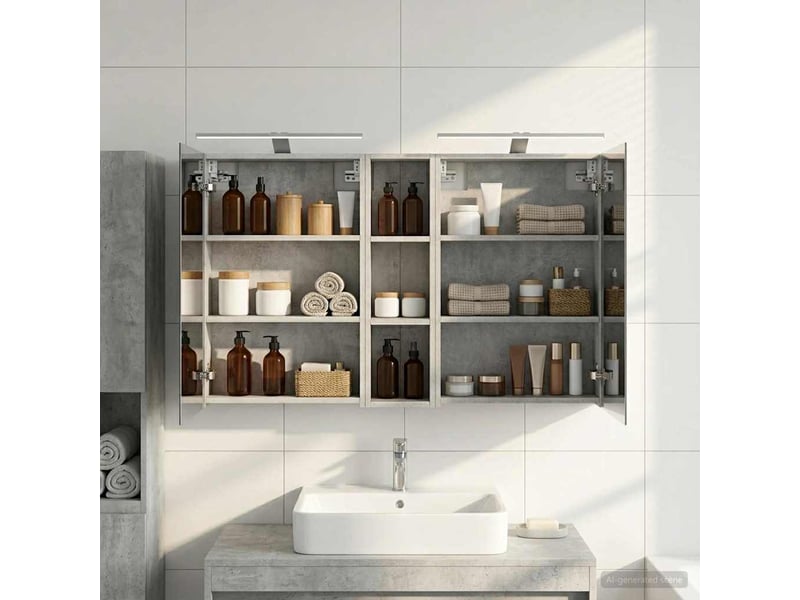 Ensemble de meubles de salle de bain 3 pcs 120x14.5x70 cm shl9786 - Conforama B