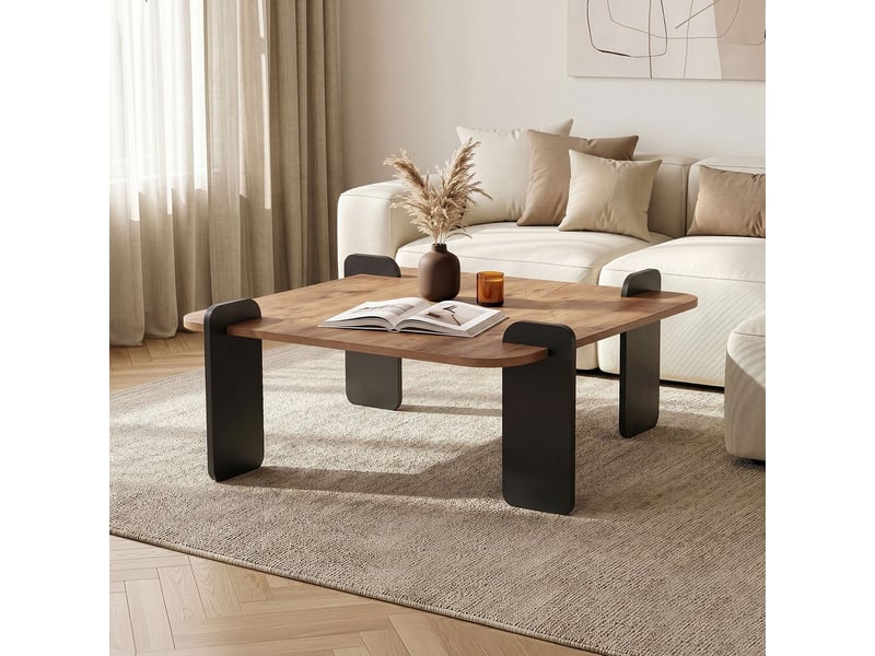  Table basse de salon moderne en bois 90x90 cm marais - bois neutre  - Conforama B