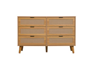 Buffet 6 tiroir(s) ARVELLA - 120 cm coloris bois foncé