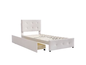 Lit avec rangement 90x200 cm <strong>Lonelyo</strong>  <strong></strong> coloris blanc
