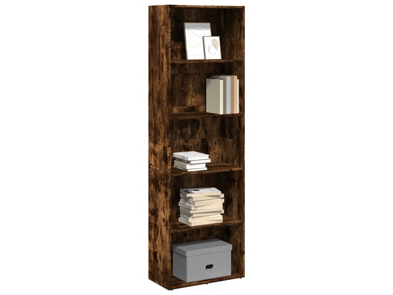  Bibliothèque, étagère de rangement chêne fumé 60x30x189 cm bois d'ingénierie  - Conforama B