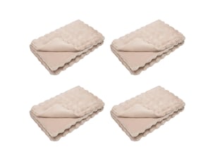 Couverture décorative, couverture antidérapante en fausse de lapin olite 4 pc beige shl950