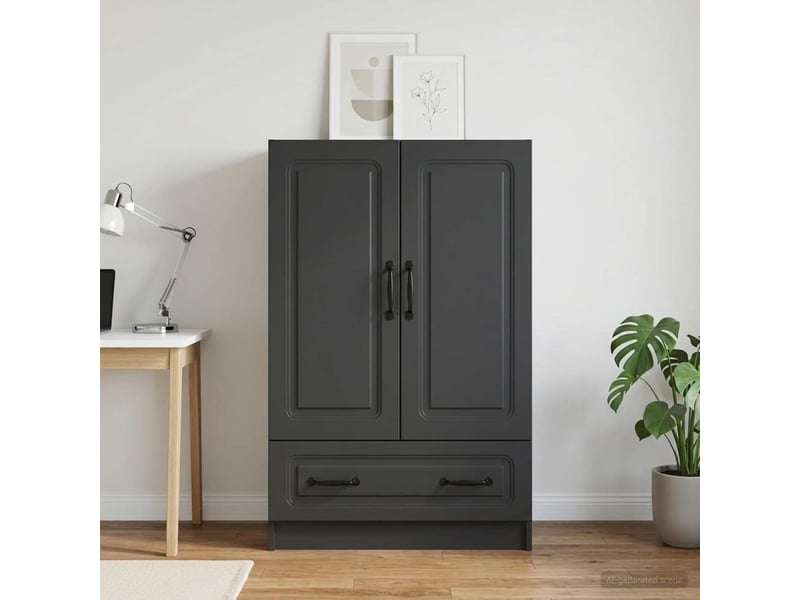  Buffet - bahut - meuble de rangement avec tiroir noir 66 x 34,5 x 92 cm bois d'ingénierie  - Conforama C