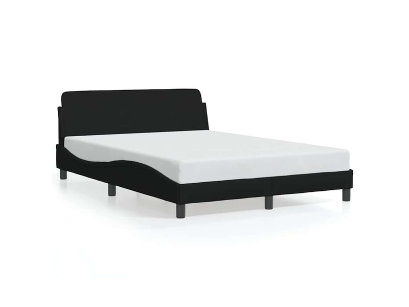  Lit double- lit adulte -  cadre de lit dover noir 135 x 190 cm en tissu  - Conforama A