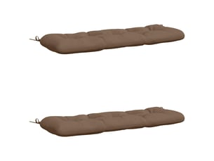 Lot de 2 coussins de banc, coussins d'assise vianen 100 % polyester taupe cf57672