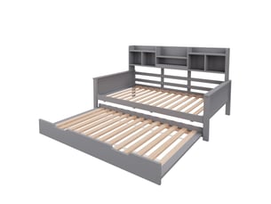 Lit banquette 90x200 cm coloris gris