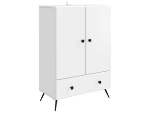 Buffet - bahut - meuble de rangement blanc 66 x 34,5 x 95 cm bois d'ingénierie