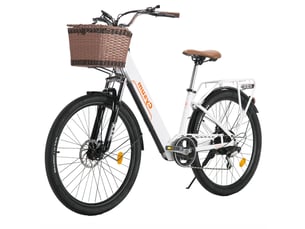 Vélo électrique de ville cysum cityrun, 250 w, batterie 36 v 10 ah, blanc