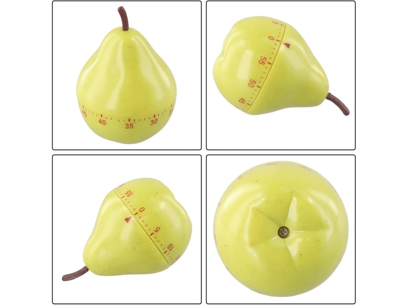 Minuteur de cuisine mécanique en forme de poire, compte à rebours de 60 minutes avec alarme sonore,pour la cuisine et la pâtisserie à la maison No Commercial reference - Conforama E