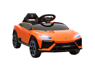 Voiture électrique lamborghini sous licence pour enfants, avec klaxon et télécommande, 101,5 x 49 x 43 cm, orange