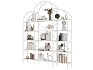 Bibliotheque coloris blanc 5 étagère(s) <strong>DESVIAE</strong> <strong></strong> - 170 cm x 190 cm