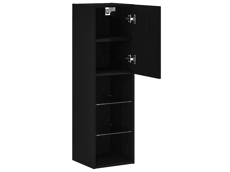  Ensemble meuble tv - banc tv - meuble de rangement 30,5 x 30 x 102 cm chêne noir  - Conforama E