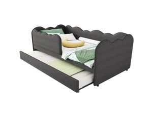 Lit gigogne 90x190 cm OKWISH coloris gris