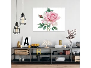 Tableau décoration murale impression sur toile fleurs rose rose - 90x60 cm - tableau décoration murale chambre et salon