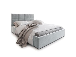 Lit coffre 140x200 cm <strong>MASSENO</strong>  <strong></strong> coloris gris