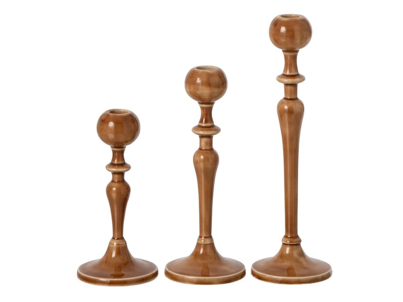  Lot de 3 chandeliers en métal eno 27cm ocre  - Conforama A