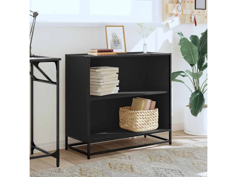  Bibliothèque, meuble de rangement salon noir 80,5x35x76 cm bois d'ingénierie  - Conforama C
