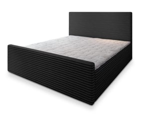 Lit avec rangement 140x200 cm <strong>MASSENO</strong>  <strong></strong> coloris noir