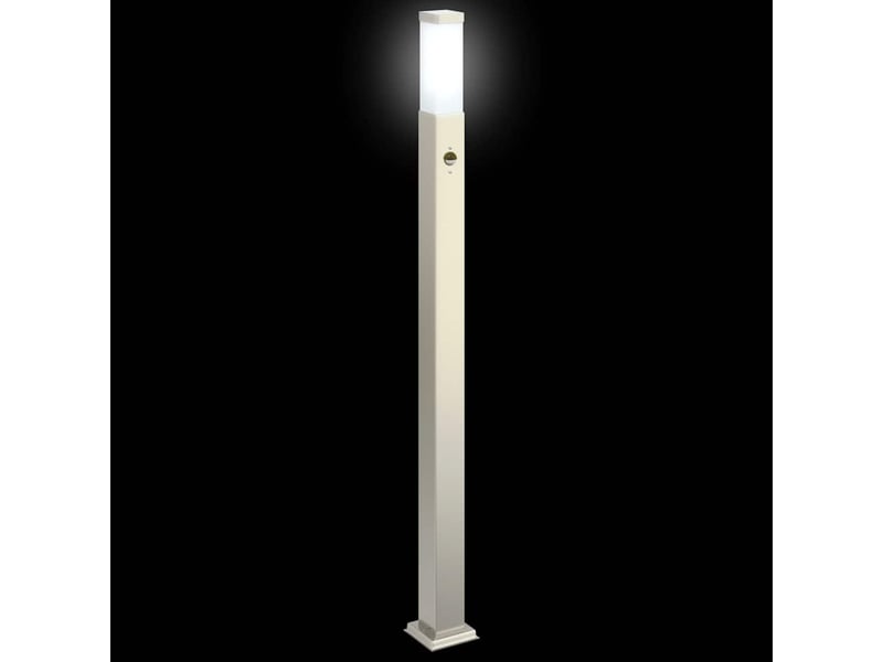 Lot de 3 borne lumineuse avec détecteur 110 cm acier inoxydable ip44 shl59938 - Conforama E