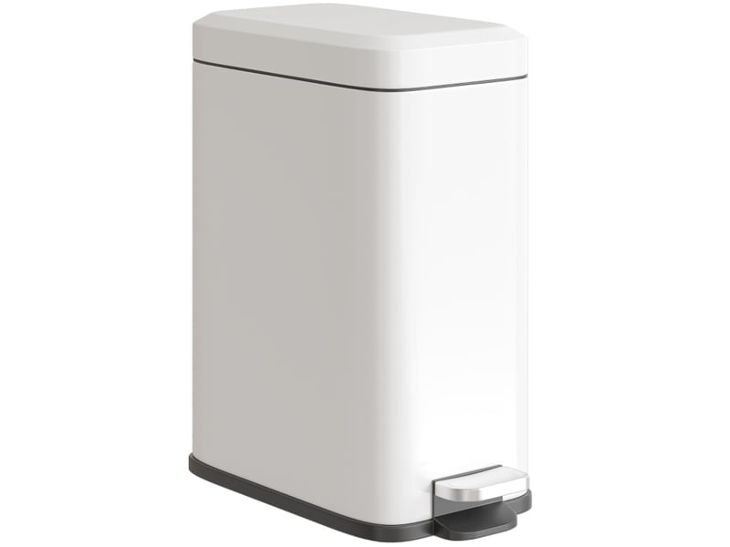  Poubelle salle de bain 5 l 29,2 x 14 x 32 cm à pédale blanche  - Conforama A