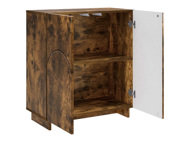  Buffet salon, buffet de rangement chêne fumé 67x34,5x75 cm bois d'ingénierie  - Conforama C