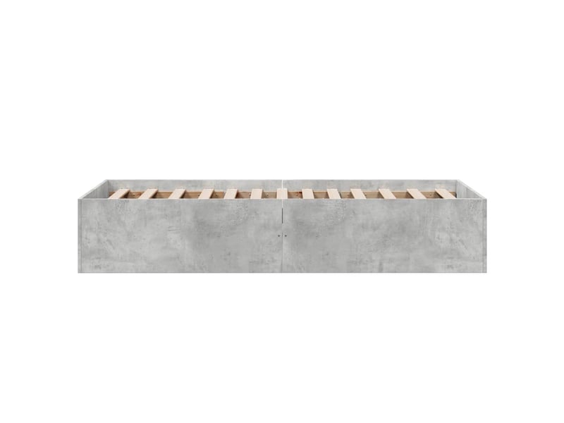  Lit simple- lit adulte -  cadre de lit sans matelas gris béton 100x200 cm  - Conforama D