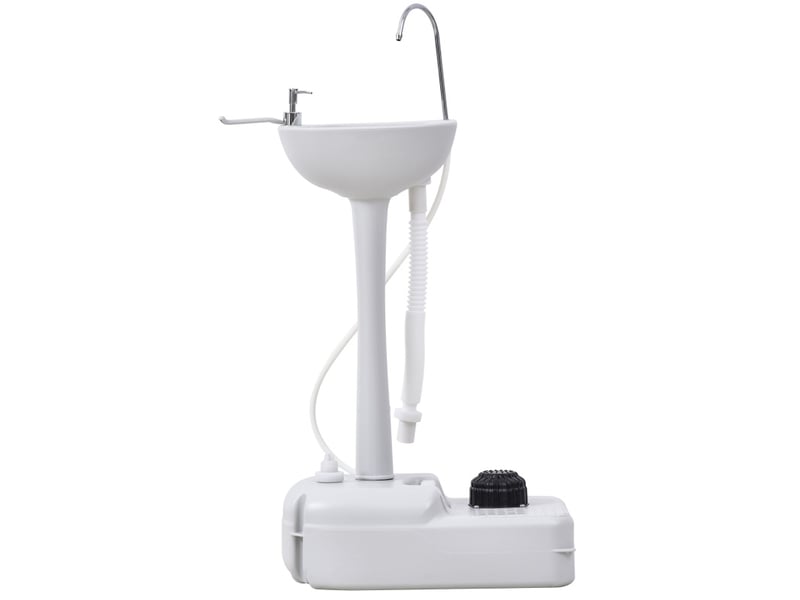  Lavabo mobile 51x33,5x103 cm avec roulettes blanc  - Conforama A