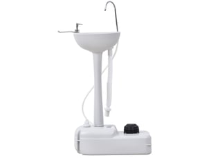 Lavabo mobile 51x33,5x103 cm avec roulettes blanc