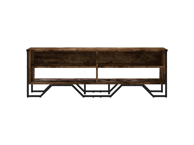  Meuble tv - banc tv - meuble de rangement chêne fumé 122x34x41 cm bois d'ingénierie  - Conforama D