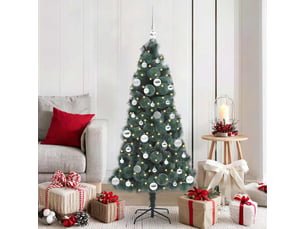 Sapin de noël, arbre de noël artificiel pré-éclairé avec ensemble de boules shl5172
