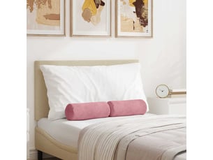 Lot de 2 coussins d'accent, coussins décoratifs, coussins lombaires rose ø 15 x 40 cm cf56749