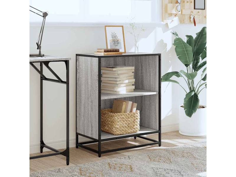  Bibliothèque, meuble de rangement salon sonoma gris 60x35x76 cm bois d'ingénierie  - Conforama C