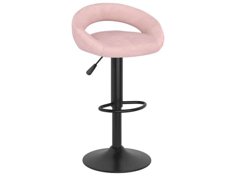  Lot de 2 tabouret de bar, chaise de bar rose velours shl28759  - Conforama A