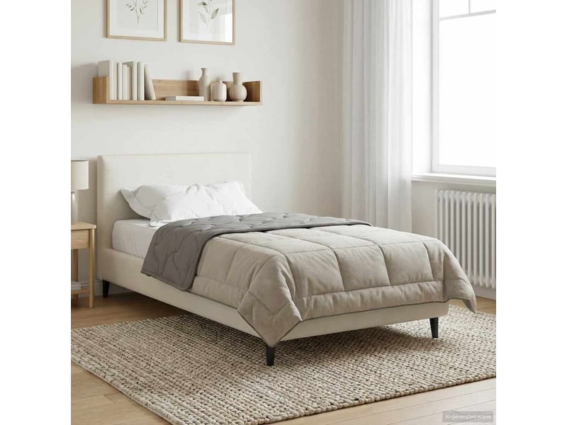 Duvet - couette complet toute l'année matelassé gris clair 135 x 200 cm  - Conforama B