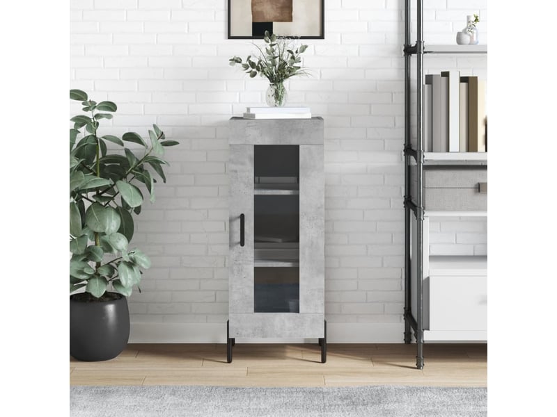  Buffet - bahut - meuble de rangement gris béton 34,5x34x90 cm bois d'ingénierie  - Conforama B