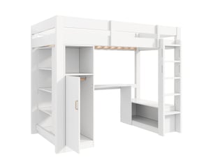 Lit mezzanine 90x200 cm    coloris blanc