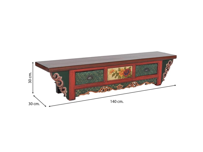 Meuble bas en bois multicolore 140x30x30 cm h  - Conforama D