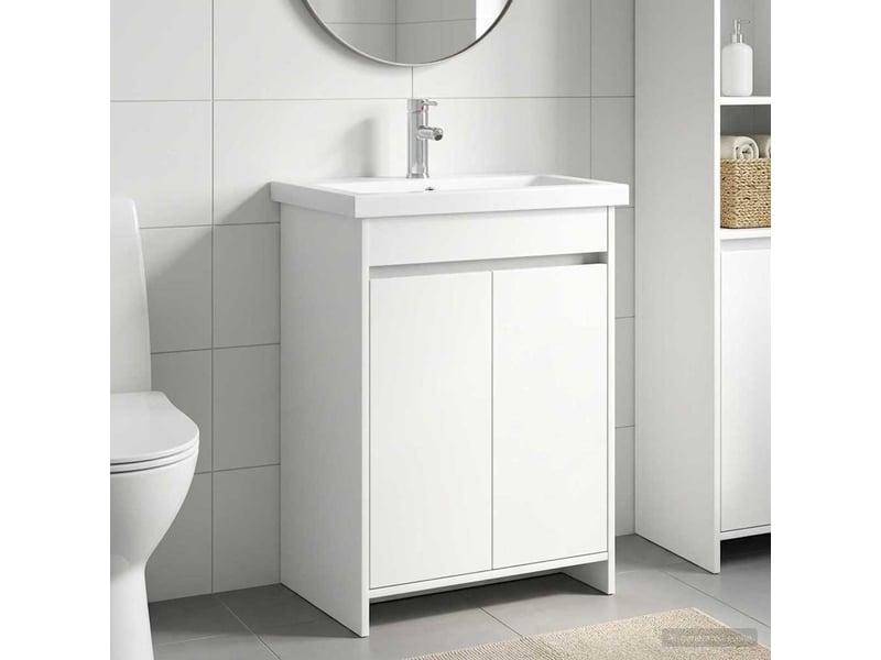  Ensemble de mobilier de salle de bain blanc 61x40x84.5 cm shl4172  - Conforama B