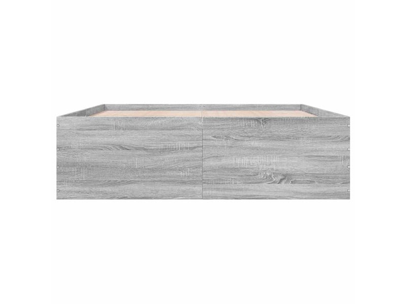  Lit double- lit adulte -  cadre de lit sans matelas sonoma gris 150x200 cm  - Conforama C