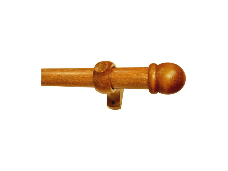  Kit tringle à rideaux en bois avec embouts ronds d28 mm 150 cm  - Conforama A
