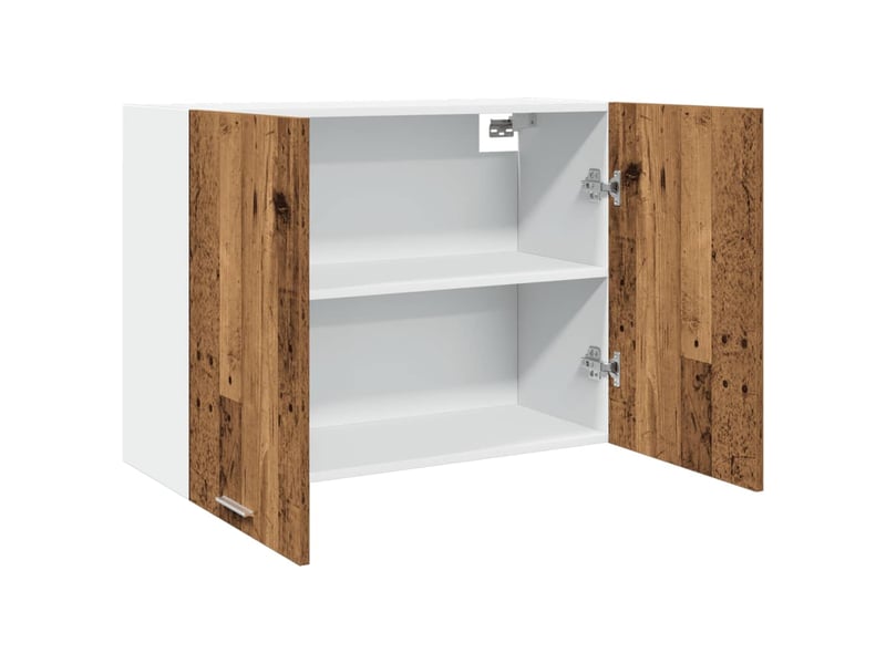  Meuble de rangement cuisine, armoire suspendue bois ancien 80x31x60cm bois d'ingénierie  - Conforama E