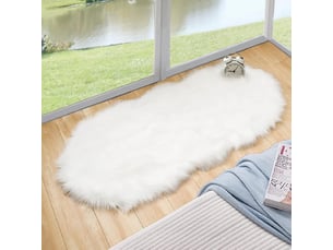 Blanc peau de 60x120 cm ado chambre fluffy shaggy moumoute poil long