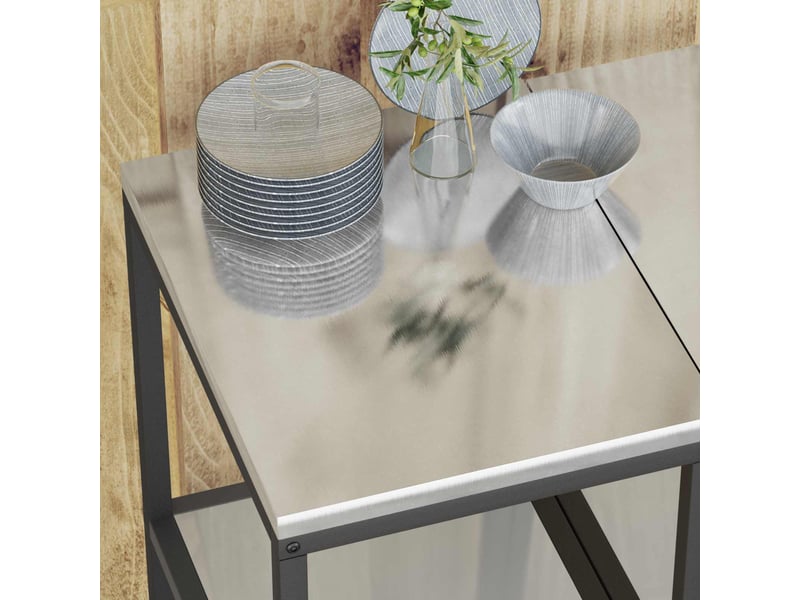 Étagère de cuisine, étagère de rangement hattem argenté 40x50x92cm acier - Conforama E