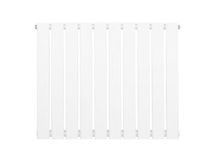 Radiateur plat à 1 colonne 600 x 700 mm en acier carbone blanc chauffage centrale moderne horizontale monté sur mur cuisine salle de bain [brosse de