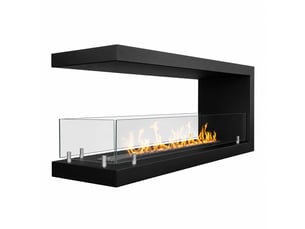 Maratea 120 - cheminée bioéthanol encastrable à trois faces 120x50x30 cm avec brûleur en acier de 1,25 l