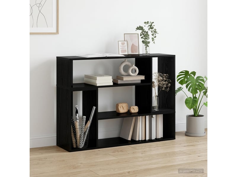  Meuble tv - banc tv - meuble de rangement 100 x 30 x 50 cm chêne noir bois d'ingénierie  - Conforama D